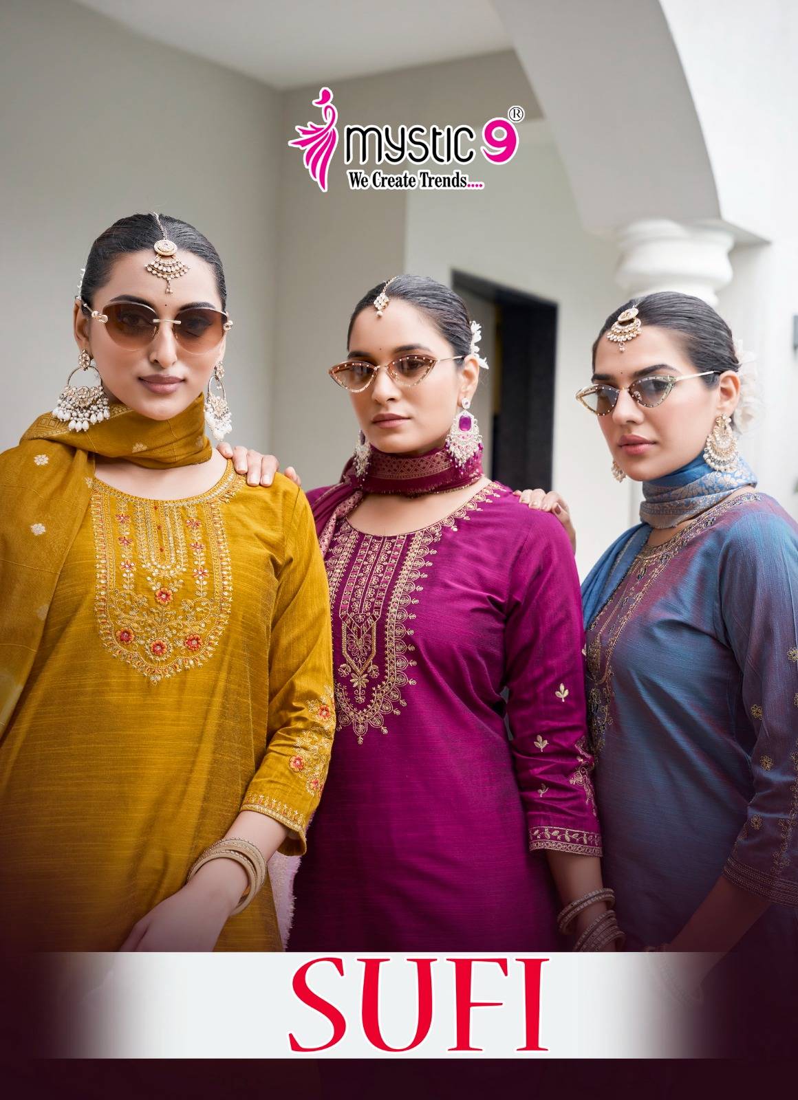 Mystic9 sufi vol 2 straight kurti wholesale for women